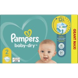 Couches PAMPERS Baby-Dry Taille 2 - x124