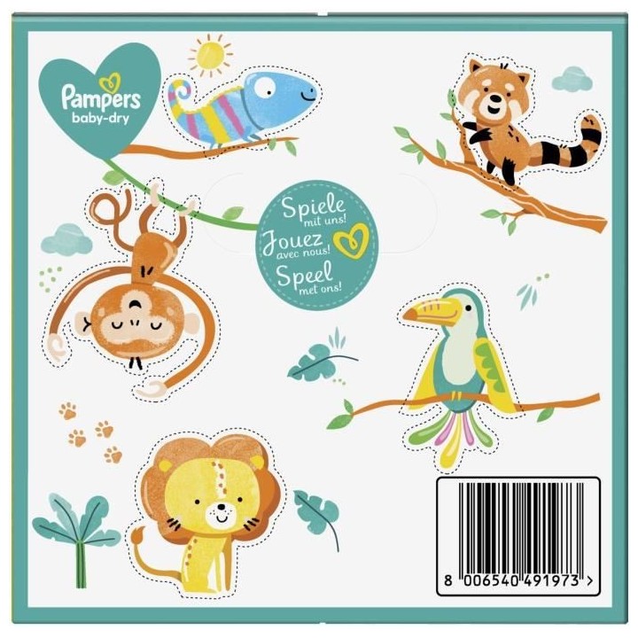 Couches PAMPERS Baby-Dry Taille 2 - x124