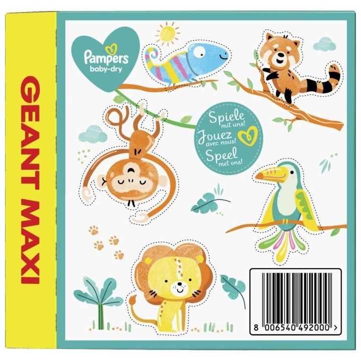 Couches PAMPERS Baby-Dry Taille 3 - x108