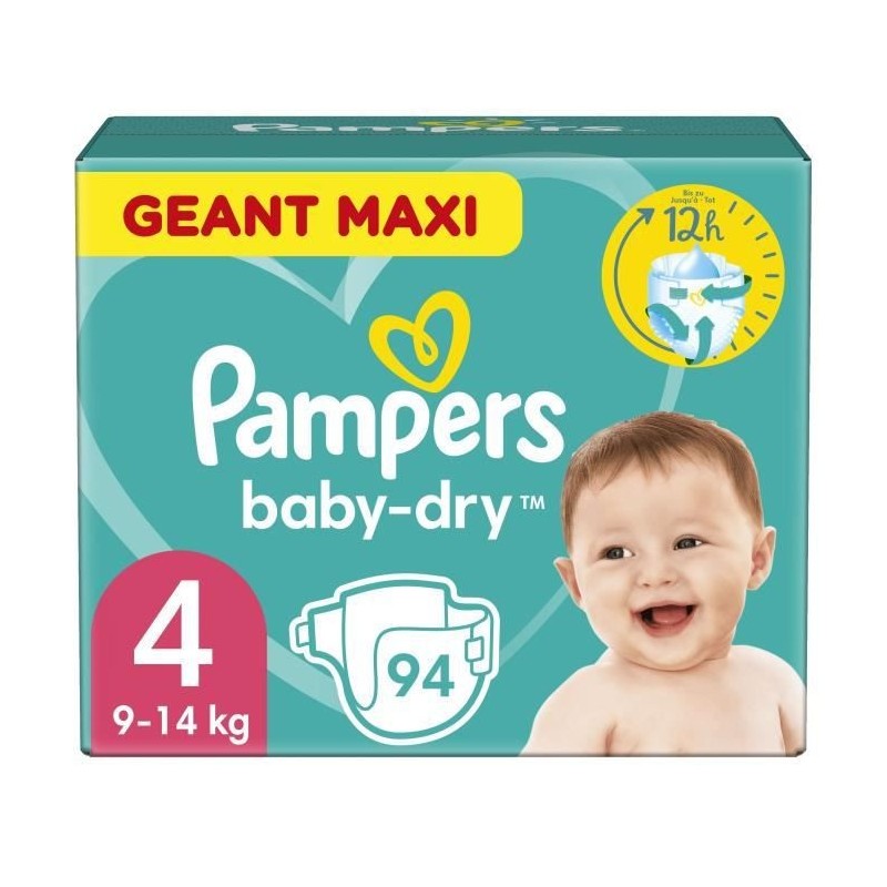 Couches PAMPERS Baby-Dry Taille 4 - x94