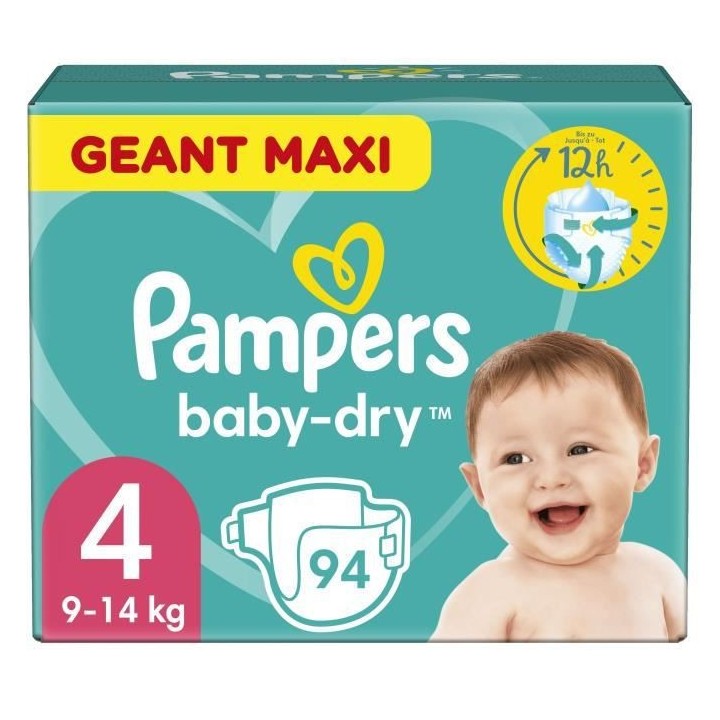 Couches PAMPERS Baby-Dry Taille 4 - x94