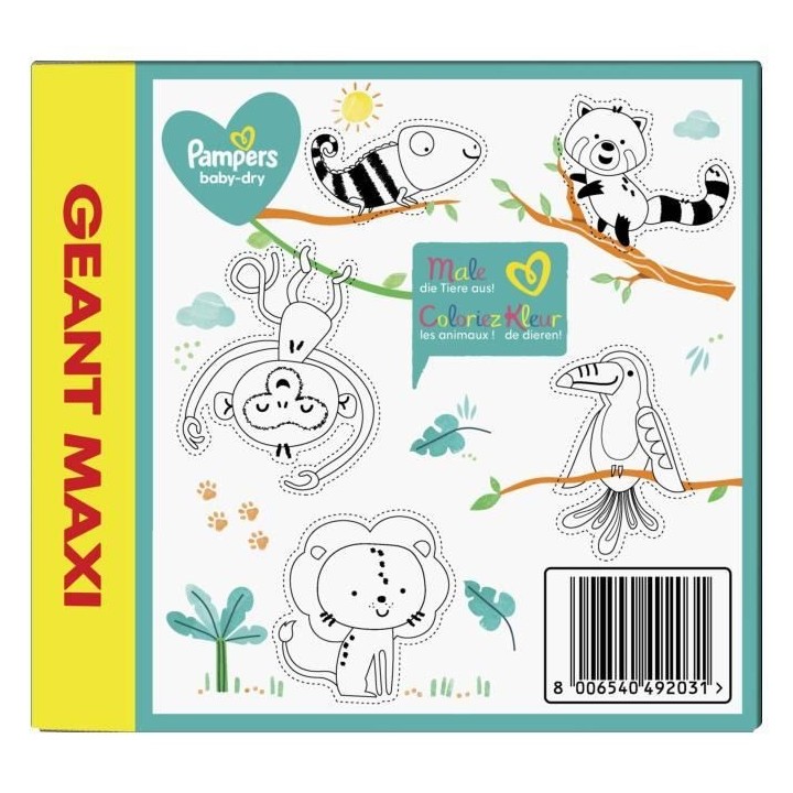 Couches PAMPERS Baby-Dry Taille 4 - x94