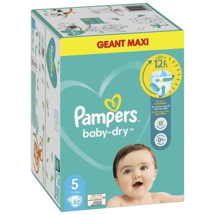 PAMPERS Baby-Dry Taille 5 - 82 Couches