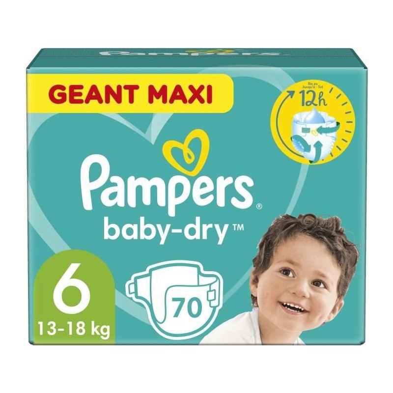 PAMPERS Baby-Dry Taille 6 - 70 Couches