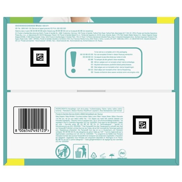 PAMPERS Baby-Dry Taille 6 - 70 Couches