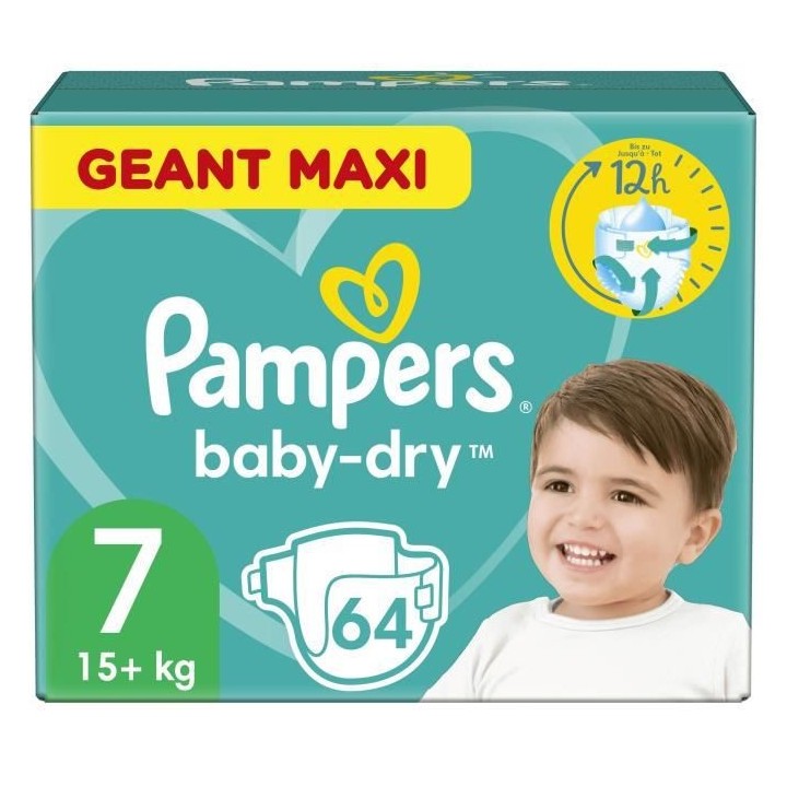 PAMPERS Baby-Dry Taille 7 - 64 Couches