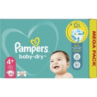 PAMPERS Baby-Dry Taille 4+ - 84 Couches