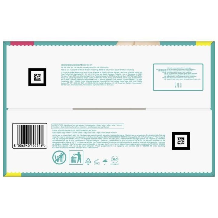 PAMPERS Baby-Dry Taille 4+ - 84 Couches