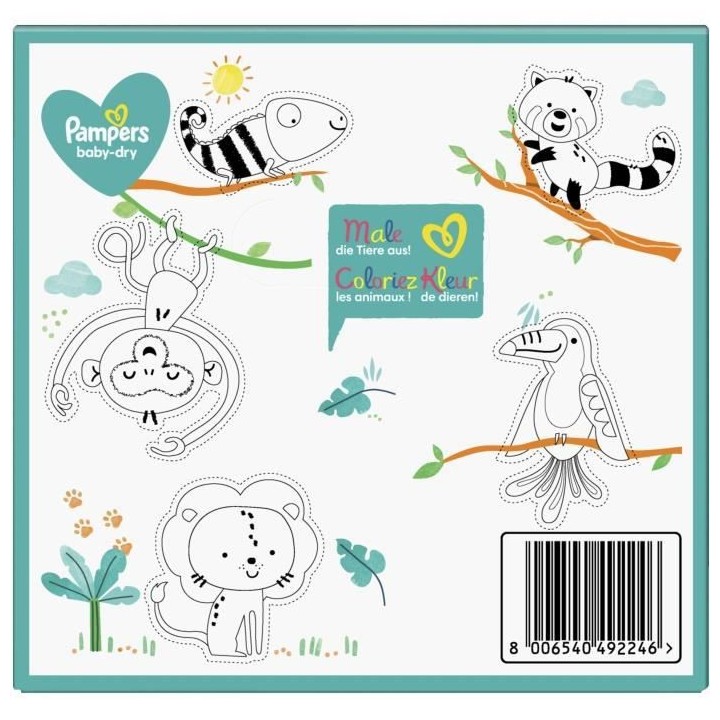 PAMPERS Baby-Dry Taille 4+ - 84 Couches