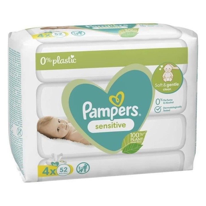 PAMPERS Sensitive - 208 Lingettes