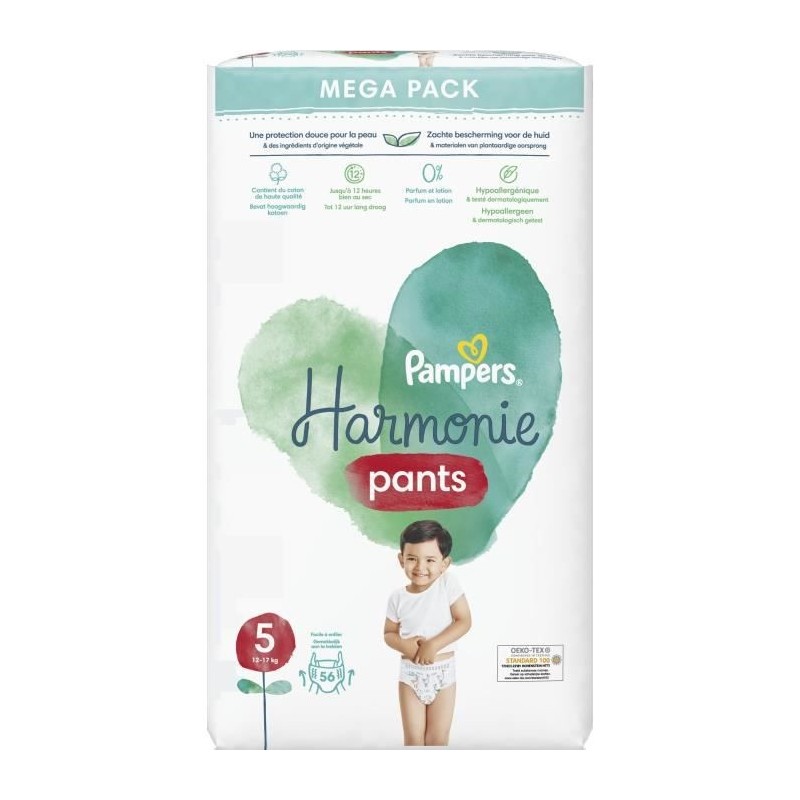 PAMPERS Harmonie Pants Taille 5 - 56 Couches-culottes