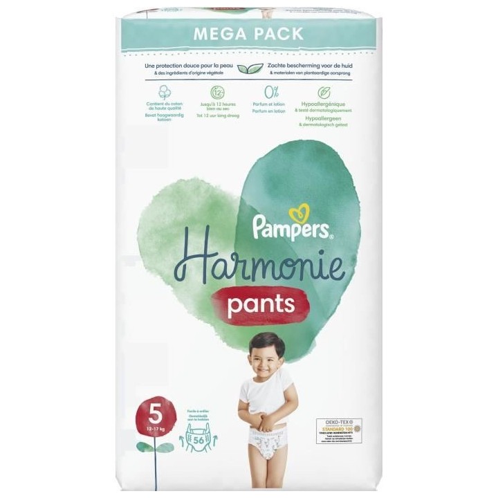 PAMPERS Harmonie Pants Taille 5 - 56 Couches-culottes