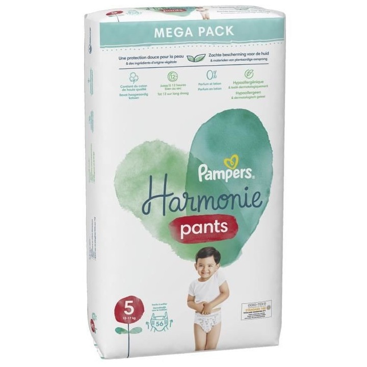 PAMPERS Harmonie Pants Taille 5 - 56 Couches-culottes