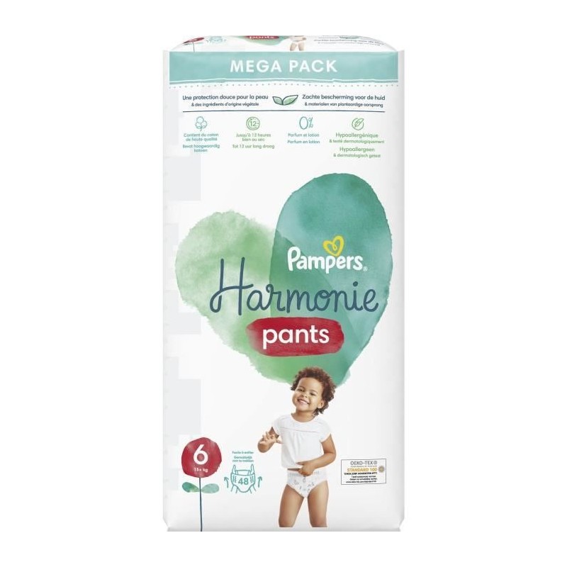 PAMPERS Harmonie Pants Taille 6 - 48 Couches-culottes