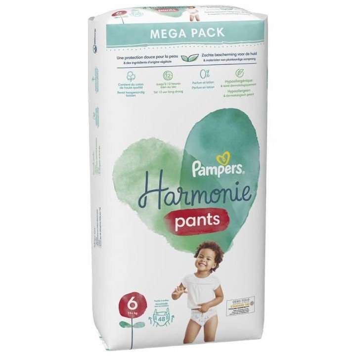 PAMPERS Harmonie Pants Taille 6 - 48 Couches-culottes