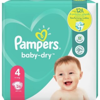 Pampers Baby-Dry Taille 4, 26 Couches