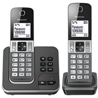 Panasonic KX-TGD322FRG Duo Téléphone sans fil Répondeur Noir