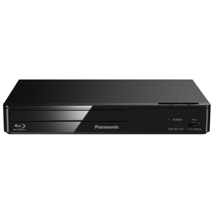 PANASONIC BDT167 - Lecteur Blu-Ray Disc 3D Full HD - Port USB - Design