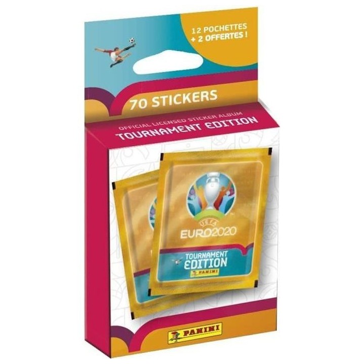 UEFA EURO 2020 Stickers 2021 Tournament Edition - Eco-Blister de 14 po