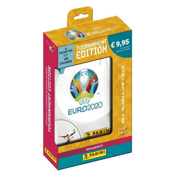 UEFA EURO 2020 Stickers 2021 Tournament Edition - Boîte métal de 8 p