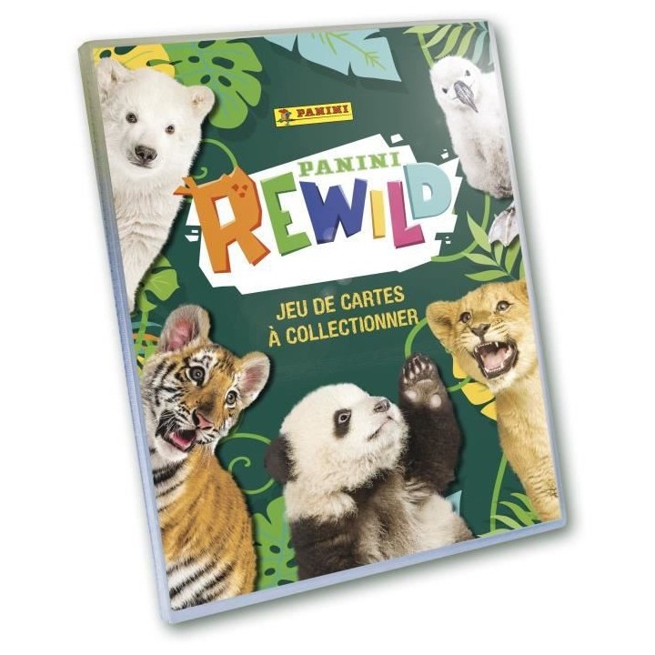 PANINI REWILD TRADING CARDS - Pack 1 classeur + 2 pochettes + 1 carte