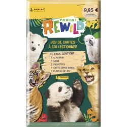 PANINI REWILD TRADING CARDS - Pack 1 classeur + 2 pochettes + 1 carte édiction limitée super bonus + Plateau de jeu