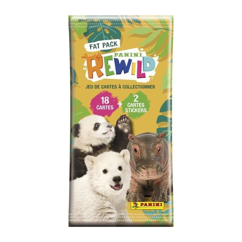 PANINI REWILD TRADING CARDS GAME - Fat pack de 18 cartes + 2 cartes spéciales