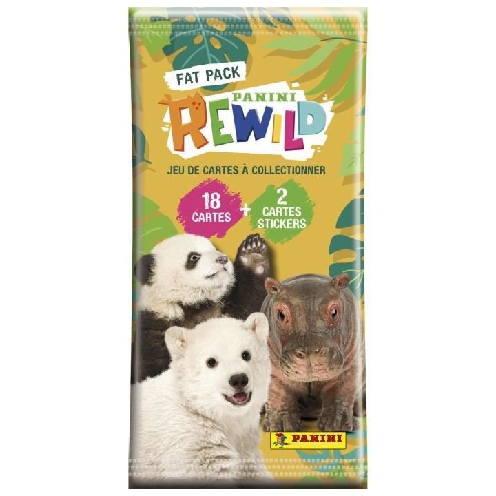 PANINI REWILD TRADING CARDS GAME - Fat pack de 18 cartes + 2 cartes sp