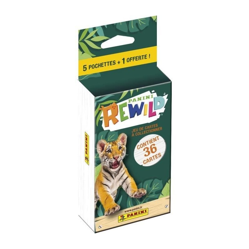 PANINI REWILD TRADING CARDS - Blister de 5 pochettes + 1 offerte