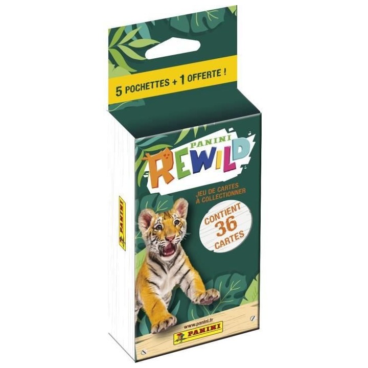PANINI REWILD TRADING CARDS - Blister de 5 pochettes + 1 offerte