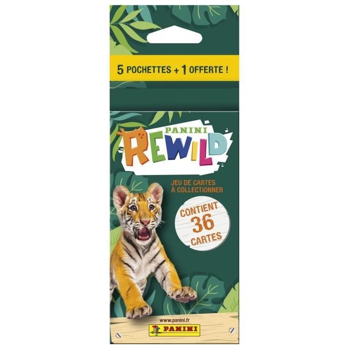 PANINI REWILD TRADING CARDS - Blister de 5 pochettes + 1 offerte
