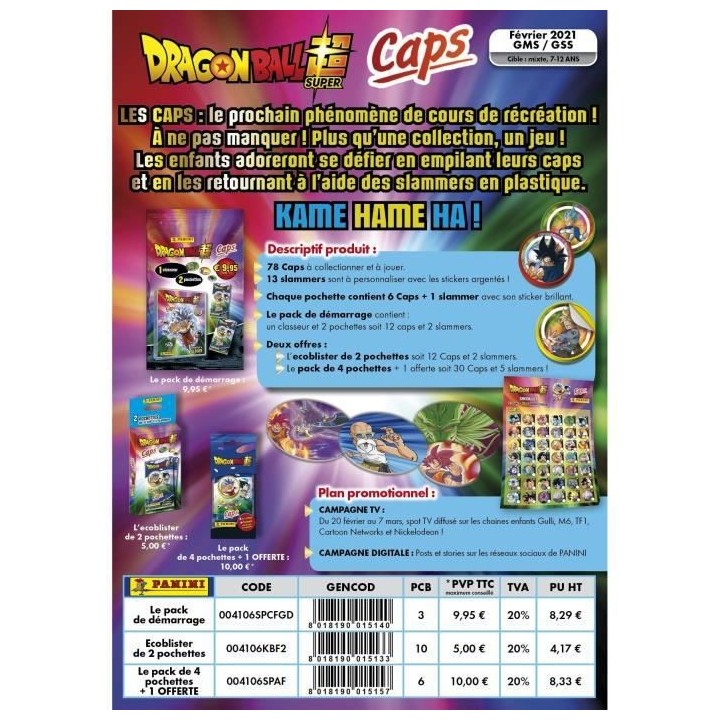 PANINI DRAGON Ball Super Caps - Pack pour démarrer ta collection