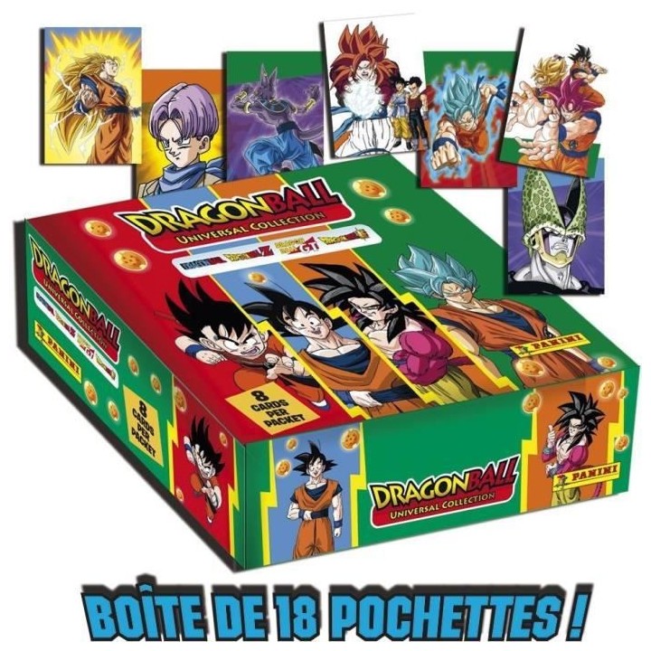 DRAGON BALL Boîte de 18 Pochettes Universal Collection Trading Cards