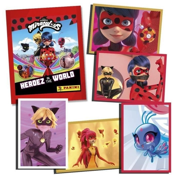 MIRACULOUS HERoeZ IN THE WORLD L'Album + 10 pochettes