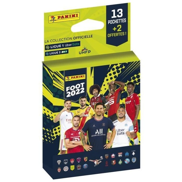 STICKERS FOOT LIGUE 1 2021-22 Blister de 13 Pochettes + 2 Offertes