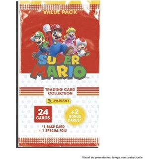 PANINI - Super Mario Trading Cards - Fat Pack De 24 Cartes + 2 Cartes