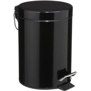 Poubelle en métal - 3 L - H 24,5 cm - Noir