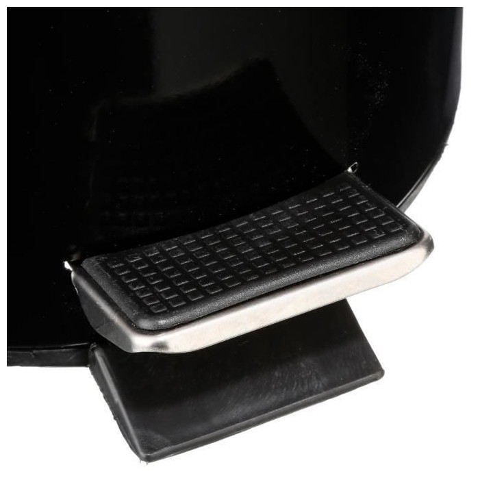 Poubelle en métal - 3 L - H 24,5 cm - Noir