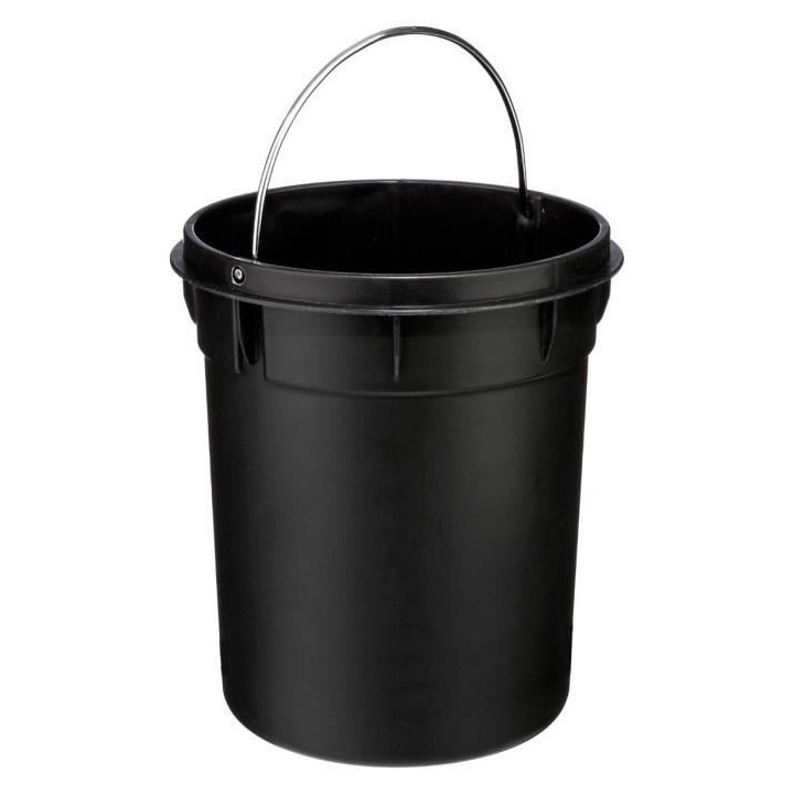 Poubelle en métal - 3 L - H 24,5 cm - Noir