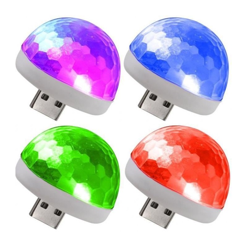 PARTY LIGHT &SOUND 4 Astro USB de 4 x 0,5W RGB avec fiche USB