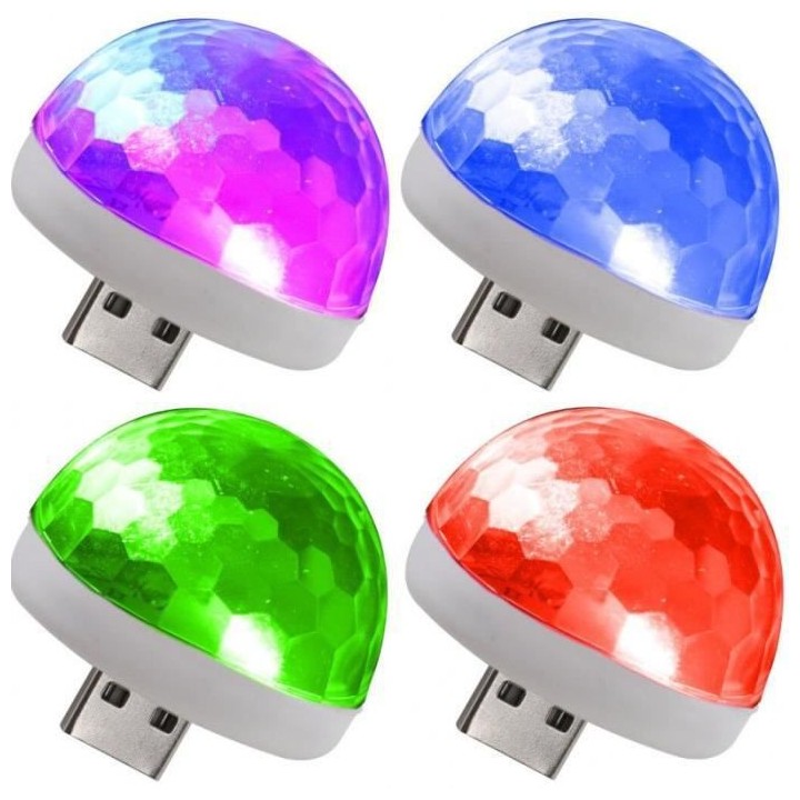 PARTY LIGHT &SOUND 4 Astro USB de 4 x 0,5W RGB avec fiche USB