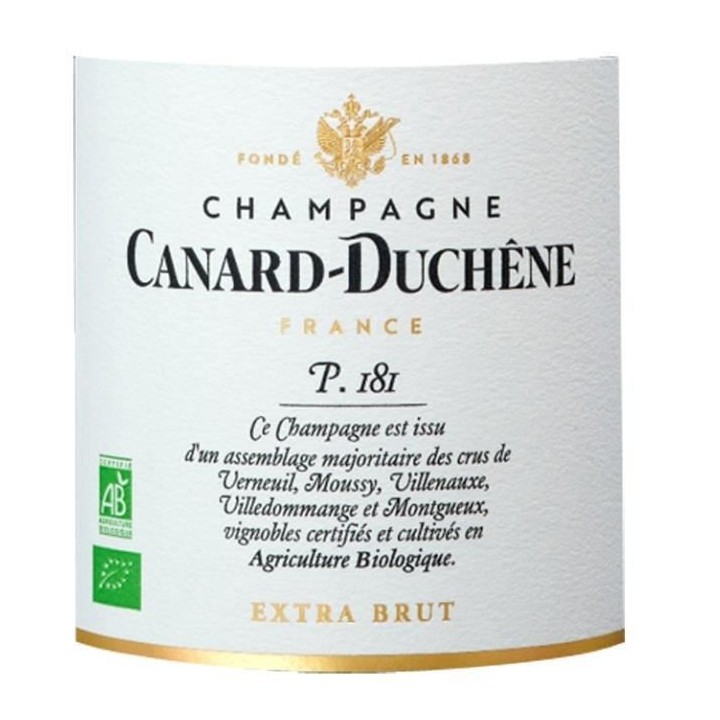 Champagne Canard Duchene P.181 Bio Extra Brut - 75 cl