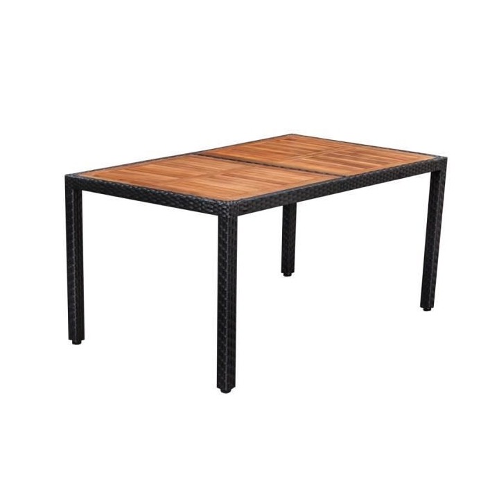 PARIS Ensemble repas de jardin 6 personnes - Table 150x90cm + 6 Fauteu
