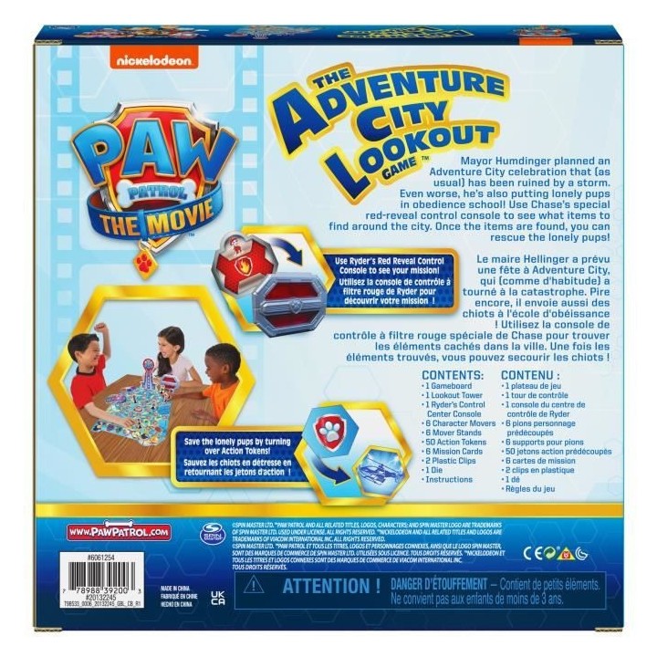 PAT PATROUILLE LE FILM - JEU DE PLATEAU La Pat' Patrouille - 6062264 -