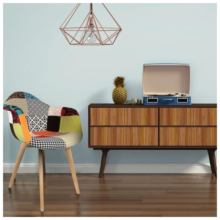 Lot de 2 Fauteuils scandinave - Tissu - L 62 x P 60.5 x H 86 cm - PATC