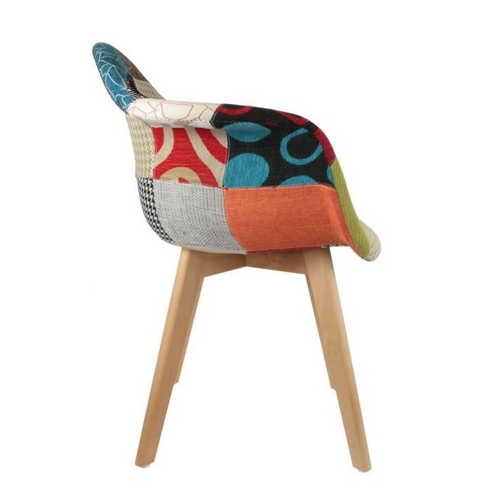 Lot de 2 Fauteuils scandinave - Tissu - L 62 x P 60.5 x H 86 cm - PATC