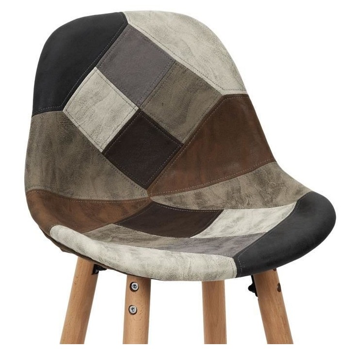 Lot de 2 Tabourets de bar - Simili - PATCHWORK