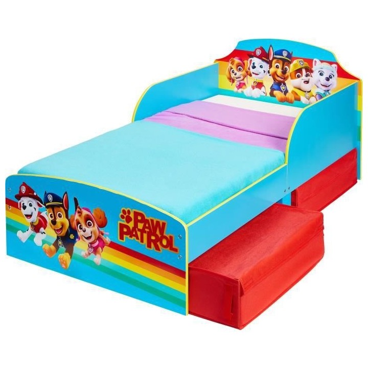 LA PAT PATROUILLE Lit pour enfants avec espace de rangement sous le li