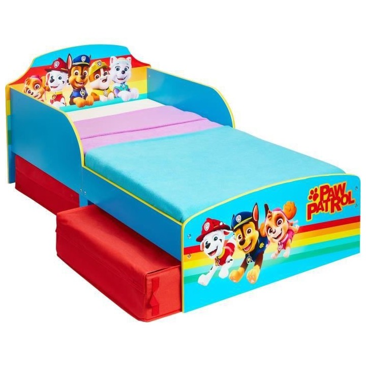 LA PAT PATROUILLE Lit pour enfants avec espace de rangement sous le li