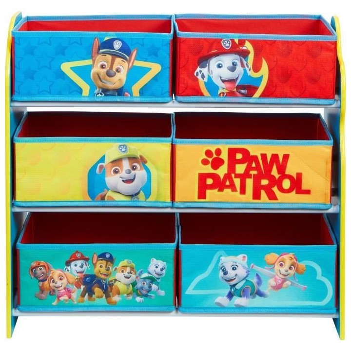 LA PAT PATROUILLE Meuble de rangement pour chambre d'enfant avec 6 bac